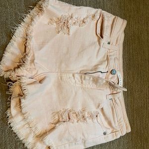 Drygoods (Cunina) Ripped Pink Jean Shorts